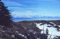 Salève, Blick auf Mont Blanc