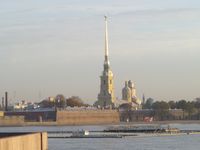 Strelka, Blick auf Peter-Paul-Festung